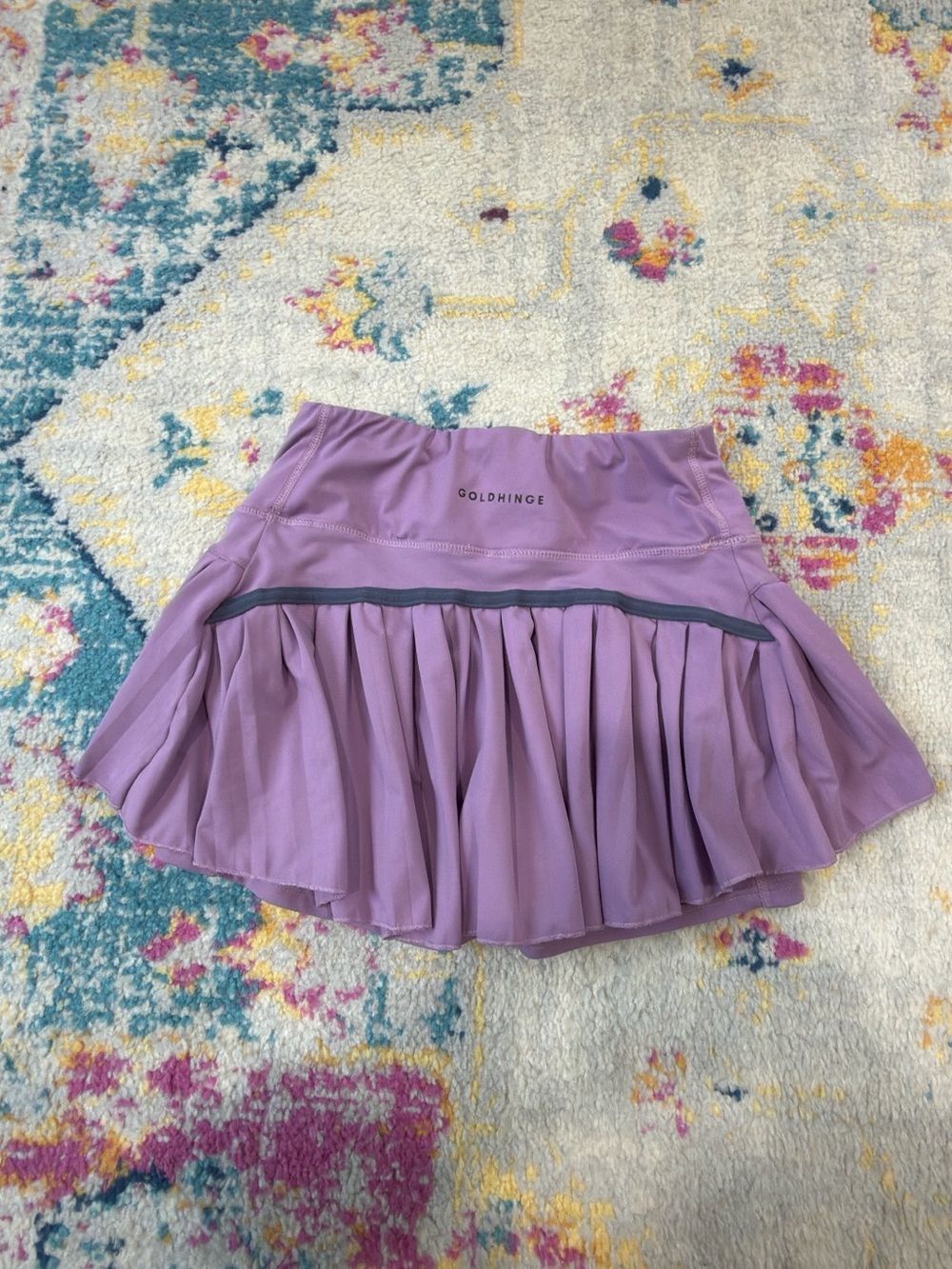 Gold Hinge Pleated Tennis Skirt Skort - Lavender Fields / Lilac